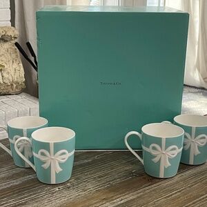 Tiffany & Co | Blue & White Bow Coffee Mug / Tea Coffee Cup Made In Japan